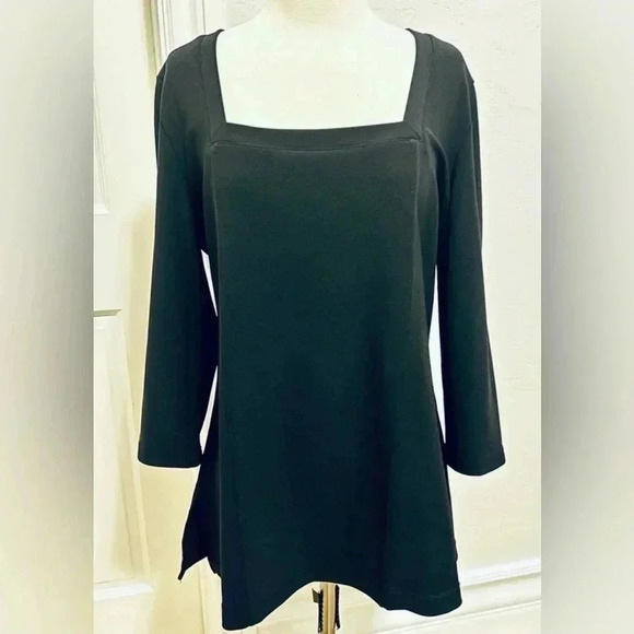 Boston Proper Women’s Split Hem Square Neck Tunic Medium - Picture 4 of 13